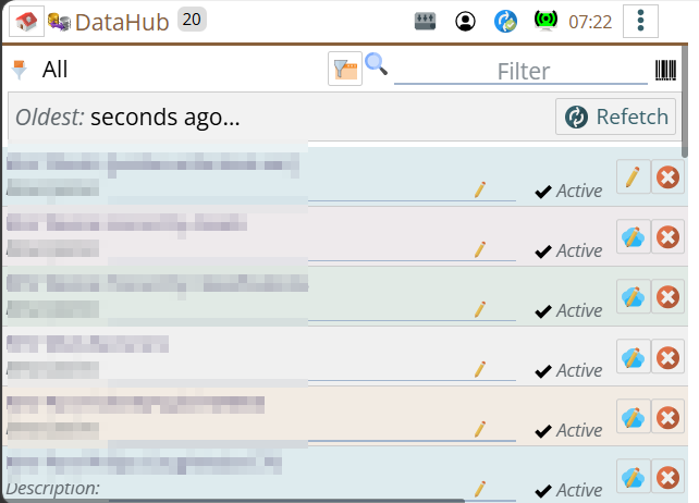 shows DataHub connector list in DataHub module